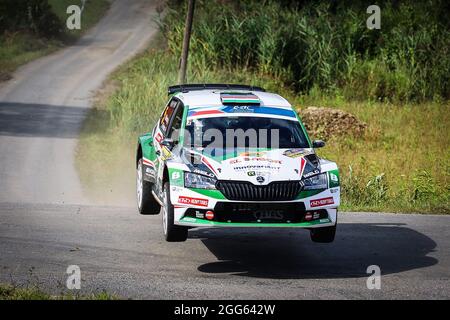 05 Norbert HERCZIG (HUN), Ramon FERENCZ (HUN), Skoda Fabia Rally2 Evo, Skoda Rally Team Hungaria, action during the 2021 European Rally Championship ERC Barum rally, from August 27 to 29, at Zlin, Czech Republic - Photo Jorge Cunha / DPPI Stock Photo