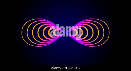 Minimal infinity sign. Infinite linear creative symbol Stock Vector