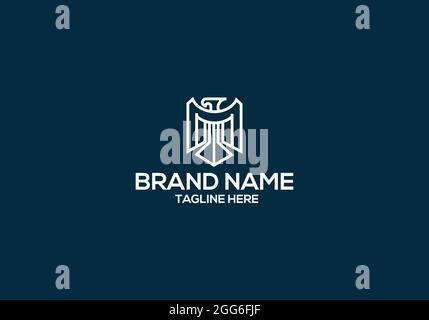 Eagle logo design Stock Vector