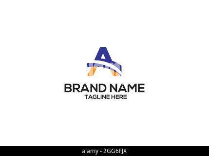 a letter logo design and minimalist a letter logo Stock Vector