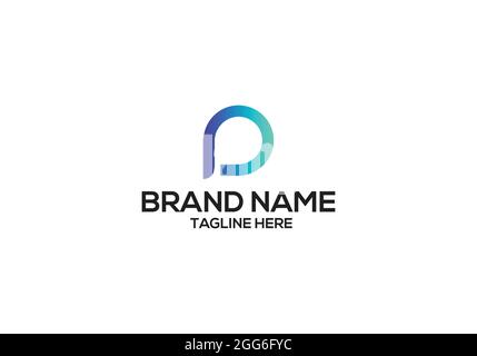 p letter logo design and minimalist p letter logo Stock Vector