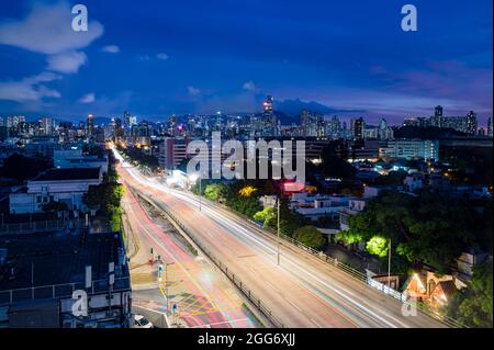 Kowloon Tong is located at the south of Beacon Hill and north of Boundary Street. It is one of the most expensive residential districts in Hong Kong Stock Photo