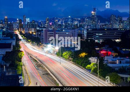 Kowloon Tong is located at the south of Beacon Hill and north of Boundary Street. It is one of the most expensive residential districts in Hong Kong Stock Photo