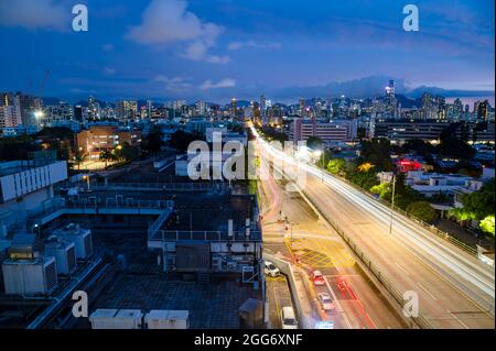 Kowloon Tong is located at the south of Beacon Hill and north of Boundary Street. It is one of the most expensive residential districts in Hong Kong Stock Photo