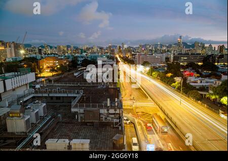 Kowloon Tong is located at the south of Beacon Hill and north of Boundary Street. It is one of the most expensive residential districts in Hong Kong Stock Photo