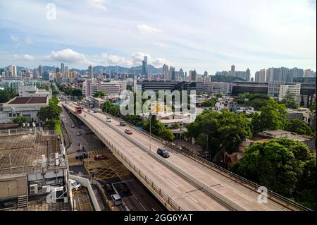 Kowloon Tong is located at the south of Beacon Hill and north of Boundary Street. It is one of the most expensive residential districts in Hong Kong Stock Photo