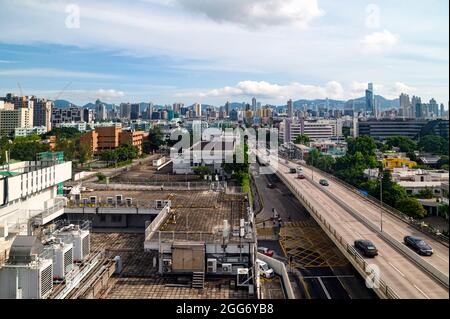 Kowloon Tong is located at the south of Beacon Hill and north of Boundary Street. It is one of the most expensive residential districts in Hong Kong Stock Photo