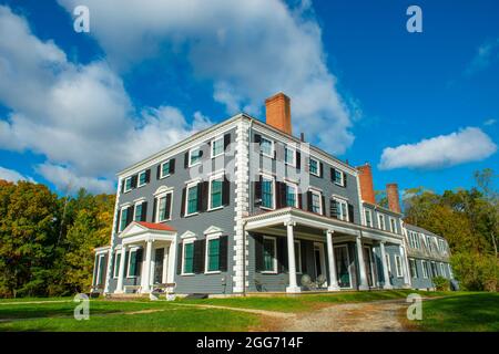 Codman House aka The Grange with Georgian style at 34 Codman Road in historic town center of Lincoln, Massachusetts MA, USA. Stock Photo