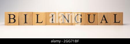 The word Ranking was created from wooden cubes. education and success concept. close up. Stock Photo