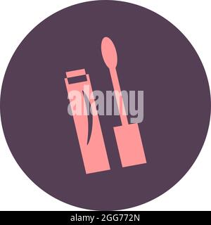 Simple mascara, icon illustration, vector on white background Stock Vector