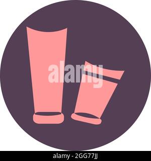 Face ointment, icon illustration, vector on white background Stock Vector