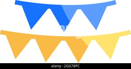 Birthday garland, icon illustration, vector on white background Stock Vector