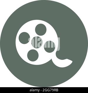 Old video tape, icon illustration, vector on white background Stock Vector