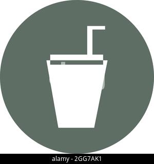 Cinema juice, icon illustration, vector on white background Stock Vector