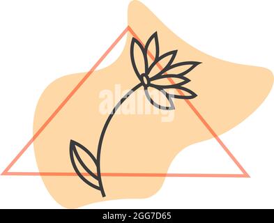 Cosmos flower, icon illustration, vector on white background Stock Vector