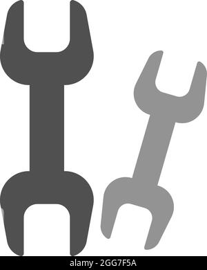 Two wrenches, icon illustration, vector on white background Stock Vector
