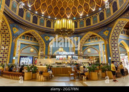 Dubai, United Arab Emirates - May 27, 2021: Ibn Battuta Mall Starbucks Coffee Luxury Shopping Center in Dubai, United Arab Emirates. Stock Photo