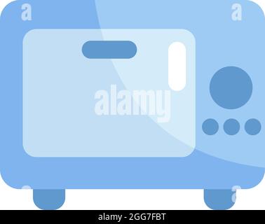 Microwave oven, icon illustration, vector on white background Stock Vector