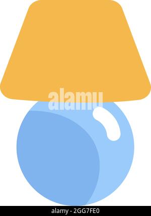 Nightstand lamp, icon illustration, vector on white background Stock Vector