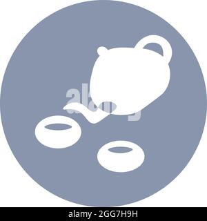 Calming tea, icon illustration, vector on white background Stock Vector