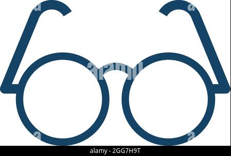 Reading glasses, icon illustration, vector on white background Stock Vector