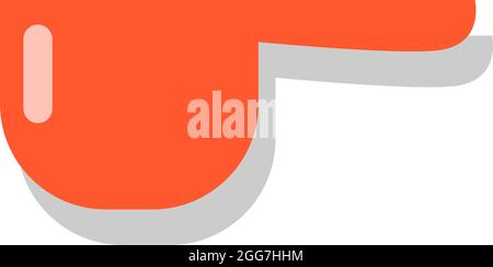 Red gravy boat, icon illustration, vector on white background Stock Vector