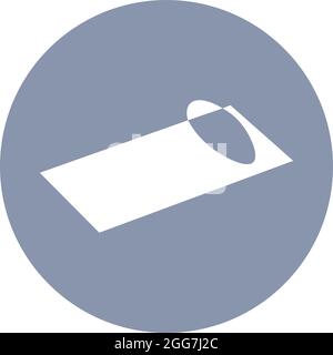 Meditation mat, icon illustration, vector on white background Stock Vector