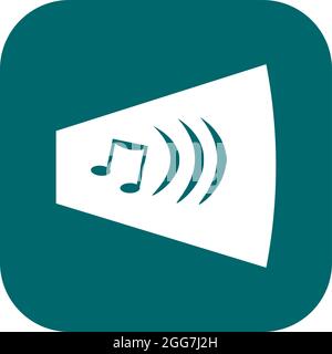 Volume up, icon illustration, vector on white background Stock Vector