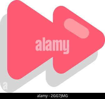 Fast forward button, icon illustration, vector on white background Stock Vector