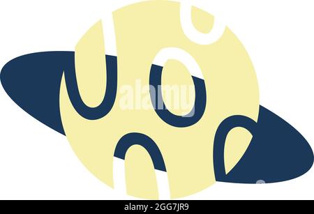 Planet Mars, icon illustration, vector on white background Stock Vector