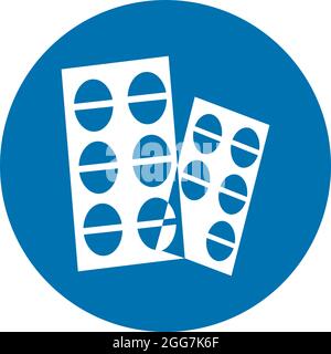 Medicine box, icon illustration, vector on white background Stock Vector