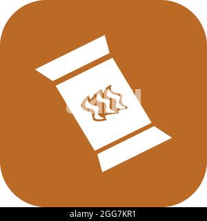Pasta packaging, icon illustration, vector on white background Stock Vector