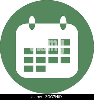 Travel calender, icon illustration, vector on white background Stock Vector