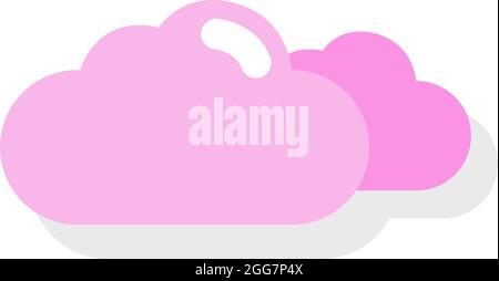 Heavy clouds full of rain, icon illustration, vector on white background Stock Vector