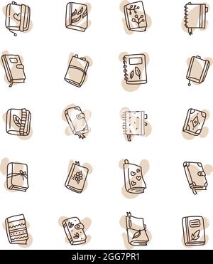 Library of books, illustration, on a white background. Stock Vector