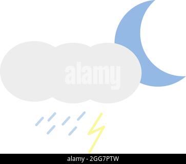 Cloud and lightning bolt vector illustration Stock Vector Image & Art ...