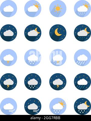 Weather cast, illustration, on a white background. Stock Vector