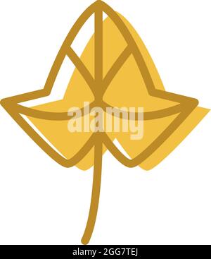 White poplar leaf, illustration, on a white background. Stock Vector