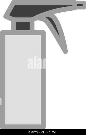 Grey air purifier, illustration, on a white background. Stock Vector