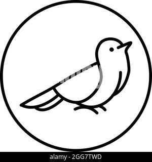 Cuckoos bird, illustration, on a white background. Stock Vector