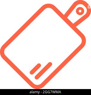 Cutting board, illustration, on a white background. Stock Vector