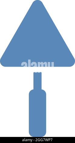 Blue putty knife, illustration, on a white background. Stock Vector