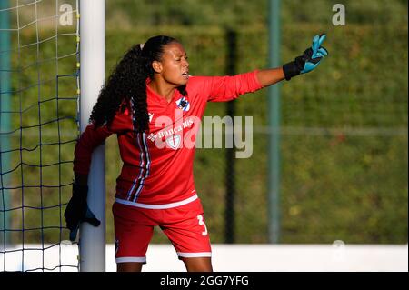 Selena Delia Babb of UC Sampdoria in action during the  Italian Football Championship League A Women 2021/2022 match between SS Lazio 2015 ARL vs UC Sampdoria at the Stadium Mirko Fersini Stock Photo