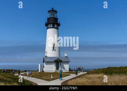 Yaquina Head Lighthouse. Oregon, USA. Stock Photo