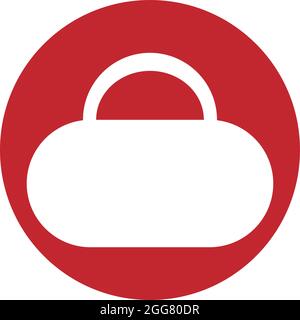 White mini bag, illustration, on a white background. Stock Vector