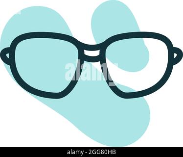 Nerd glasses, illustration, on a white background. Stock Vector
