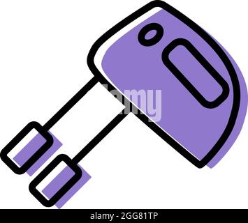 Purple mixer, illustration, on a white background. Stock Vector