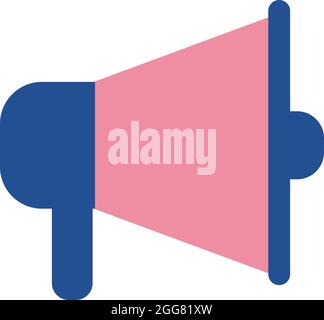 Pink hand speaker, illustration, on a white background. Stock Vector