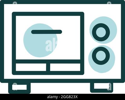 Small kitchen oven, illustration, on a white background. Stock Vector