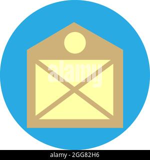 Cow barn, illustration, on a white background. Stock Vector